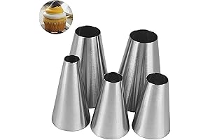 5 Piece Set of Large Round Piping Tips: Elevate Your Baking Artistry