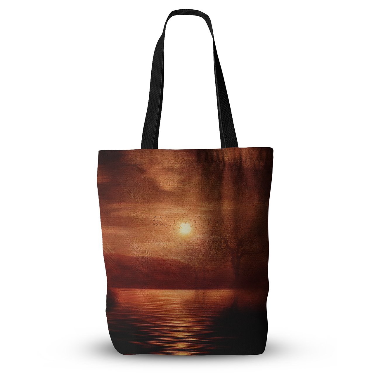KESS InHouse Viviana Gonzalez"Woods To Conjure" Red Black Everything Tote Bag