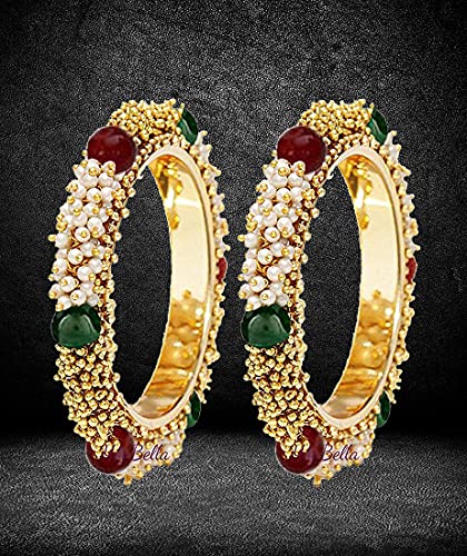 Gold Plated Bangles for Women 2.4 Size