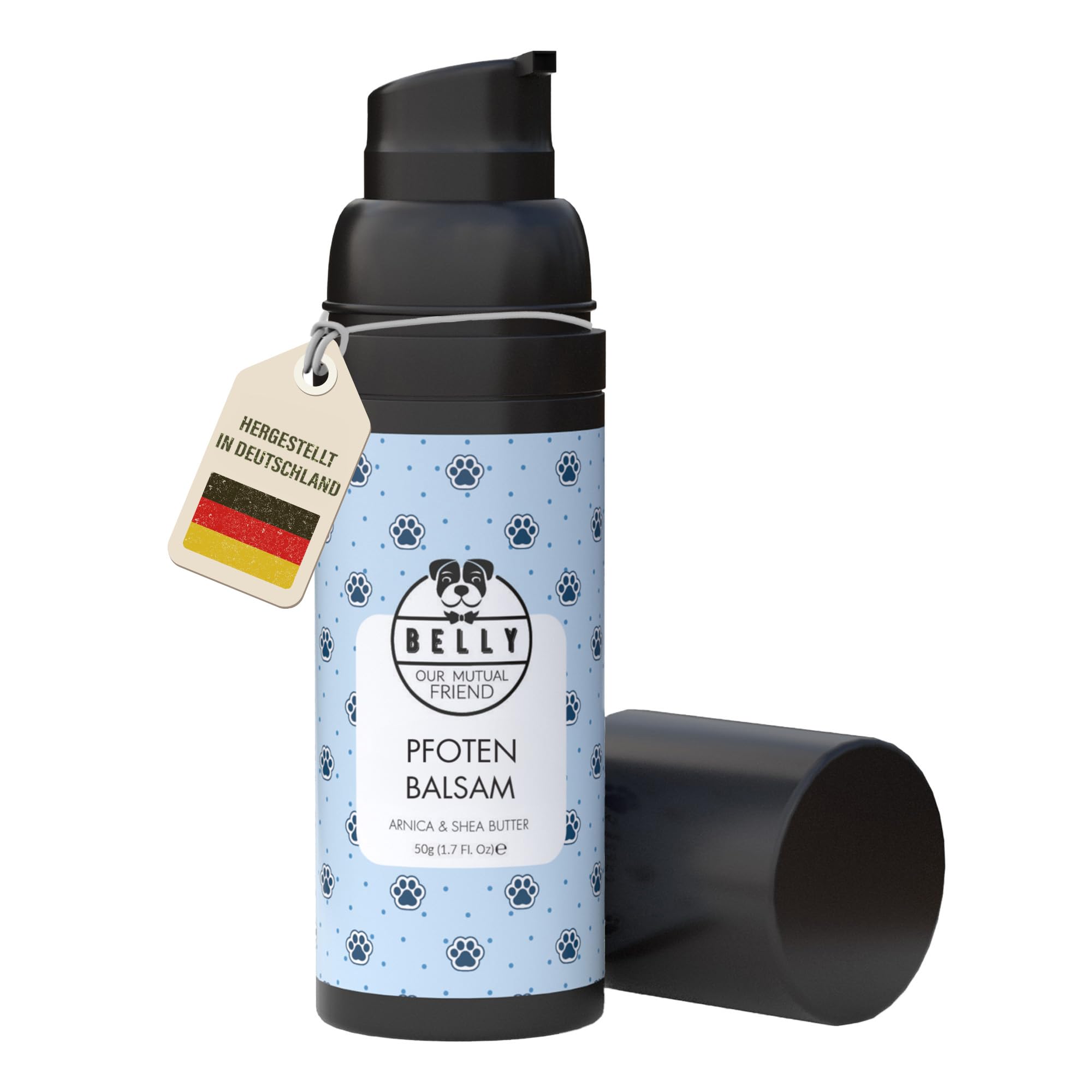 Belly® Pfotenbalsam Hund -50ml- Pfotenpflege für Hunde im Winter - Pfotenbalsam für Hunde bei Schnee, EIS & Streusalz - Hundepfoten Balsam - Pfotenpflege Hund