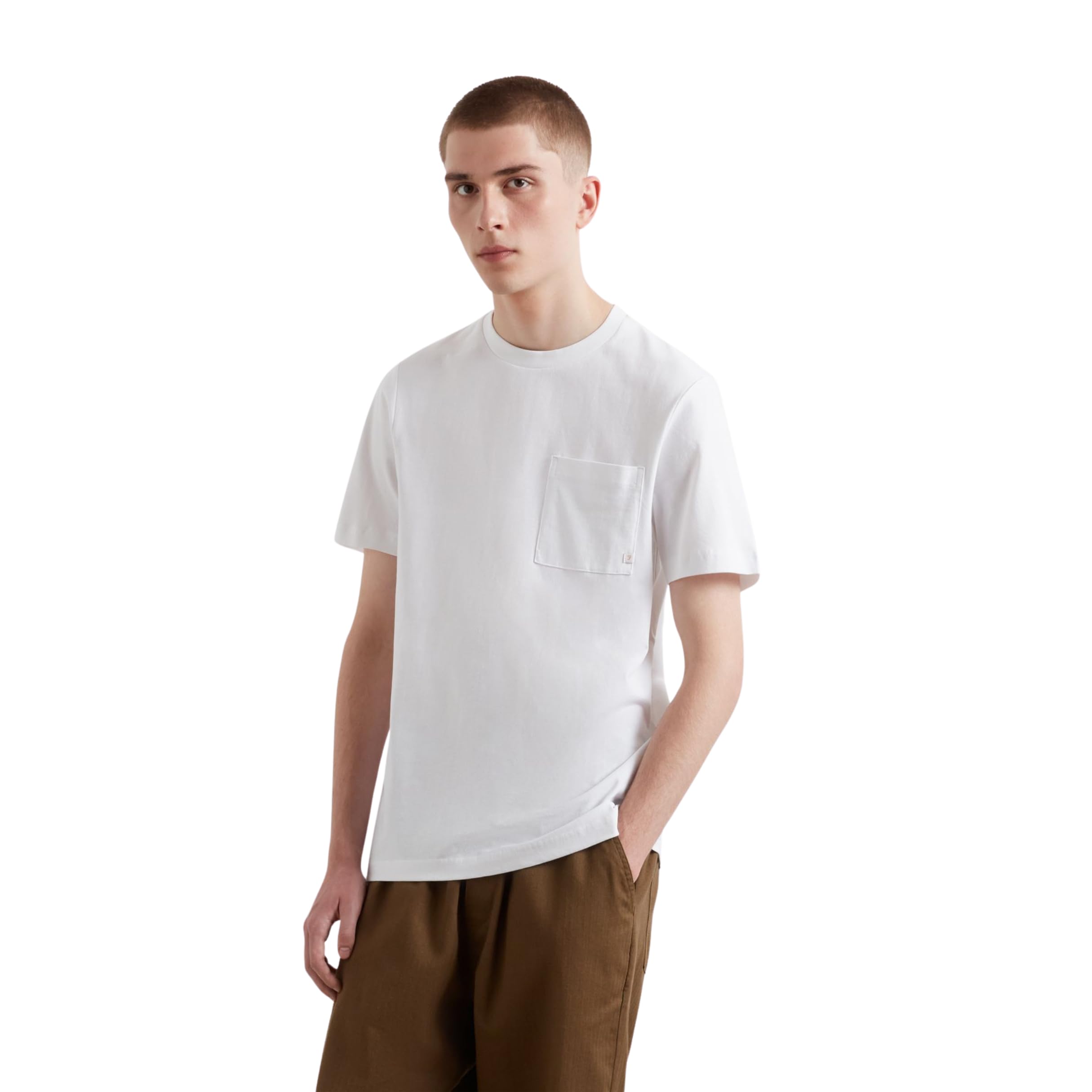 Farah Men's Stacy Pocket SS TEE T-Shirt, White, M