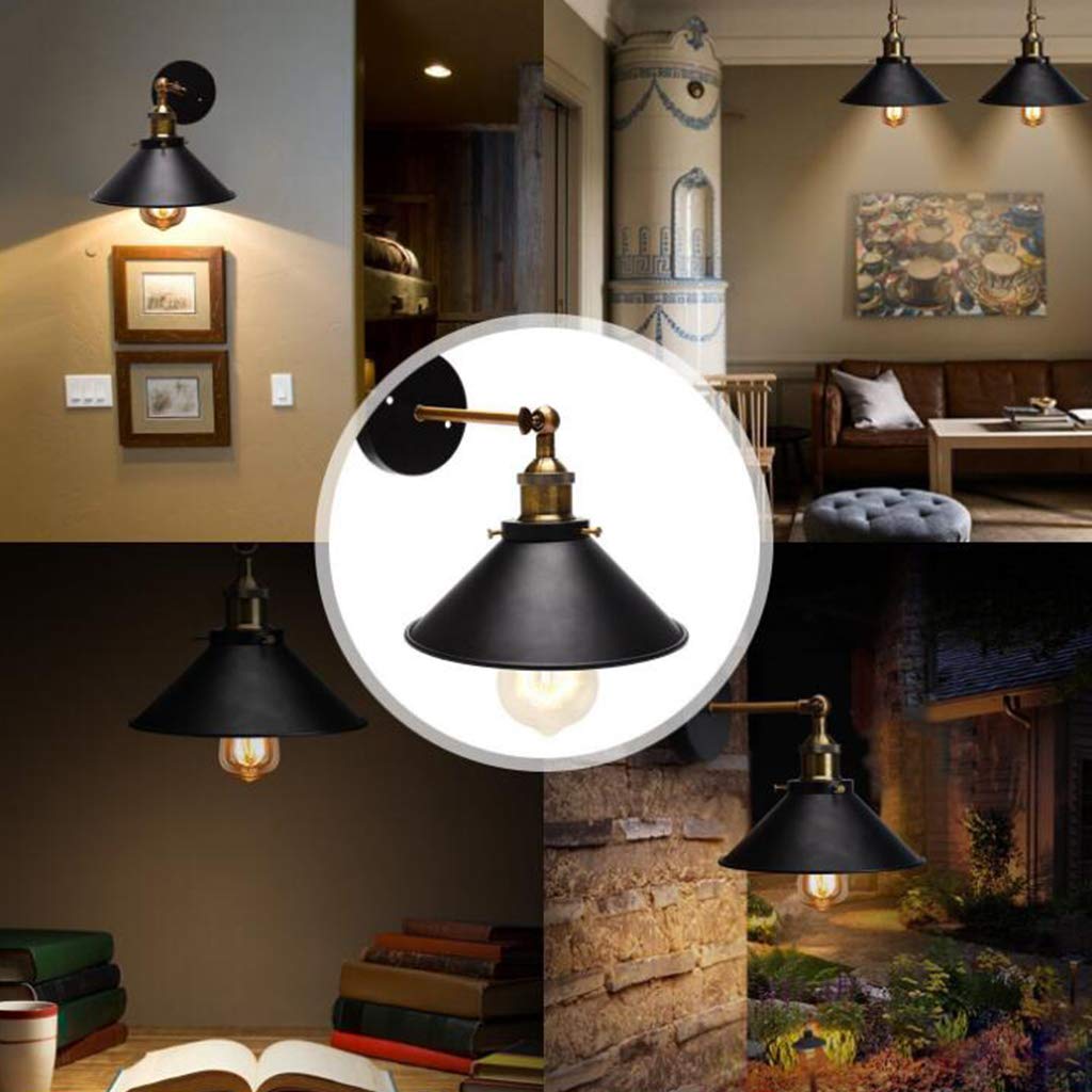 Retro Wandleuchte E27 Wandlampe Mit Kabel Für Steckdose Schwarz Modern Einstellbarer Abstrahlwinkel Flurlampe Innen Mit Schalter Bettlampe Wohnzimmer Treppenhaus Schlafzimmer Innenbeleuchtung