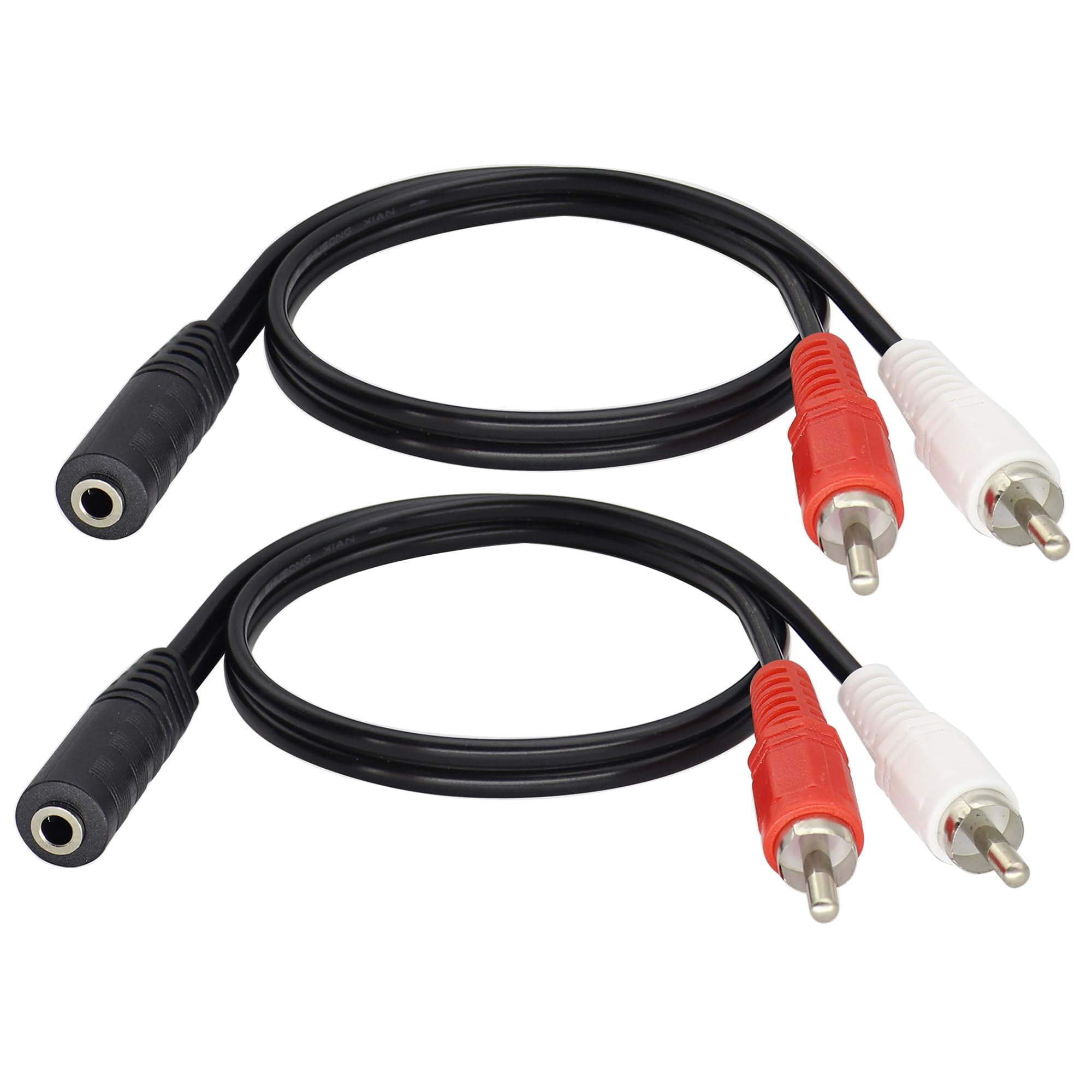Amazon.com: HCFeng 3.5 Jack to 2 RCA Audio Cable 3.5mm Female to 2