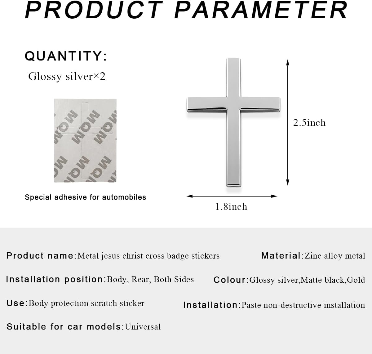 Transform Your Ride: Stylish 3D Metal Jesus Cross Stickers for Car Enthusiasts