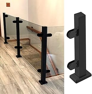 Postes de balaustrada de poste medio, 100 unidades, 145 cm de alto, color negro