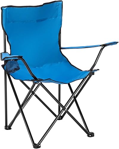 Silla plegable para campamento, silla plegable portátil con reposabrazos y bolsa de transporte y almacenamiento para exteriores, campamento,