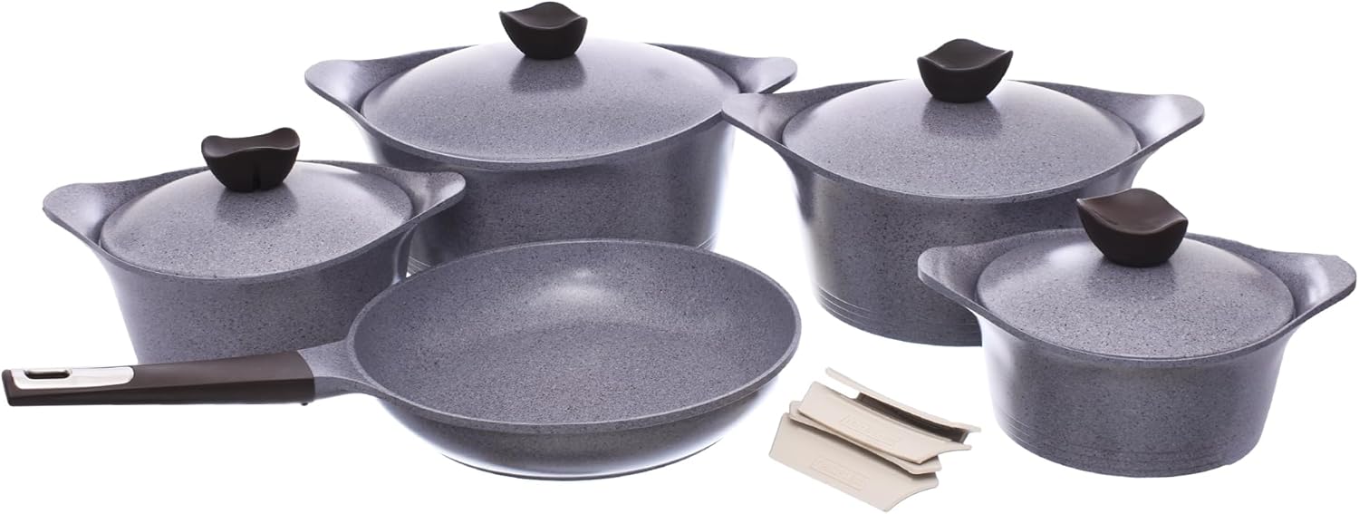Neoflam Granite Aeni Kitchen Cookware Set 11 Pcs Nonstick Pots ...