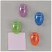 Officemate Standard Cubicle Clips, Assorted Translucent Colors, Pack of 4 (30172)