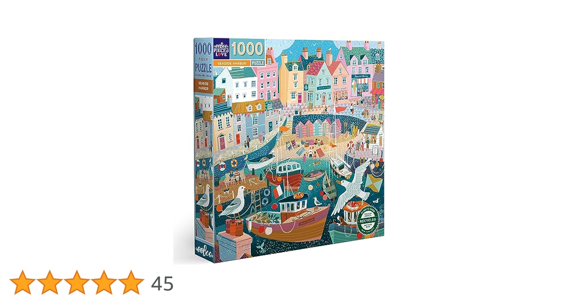Amazon | eeBoo Piece & Love: Seaside Harbor - 1000ピース