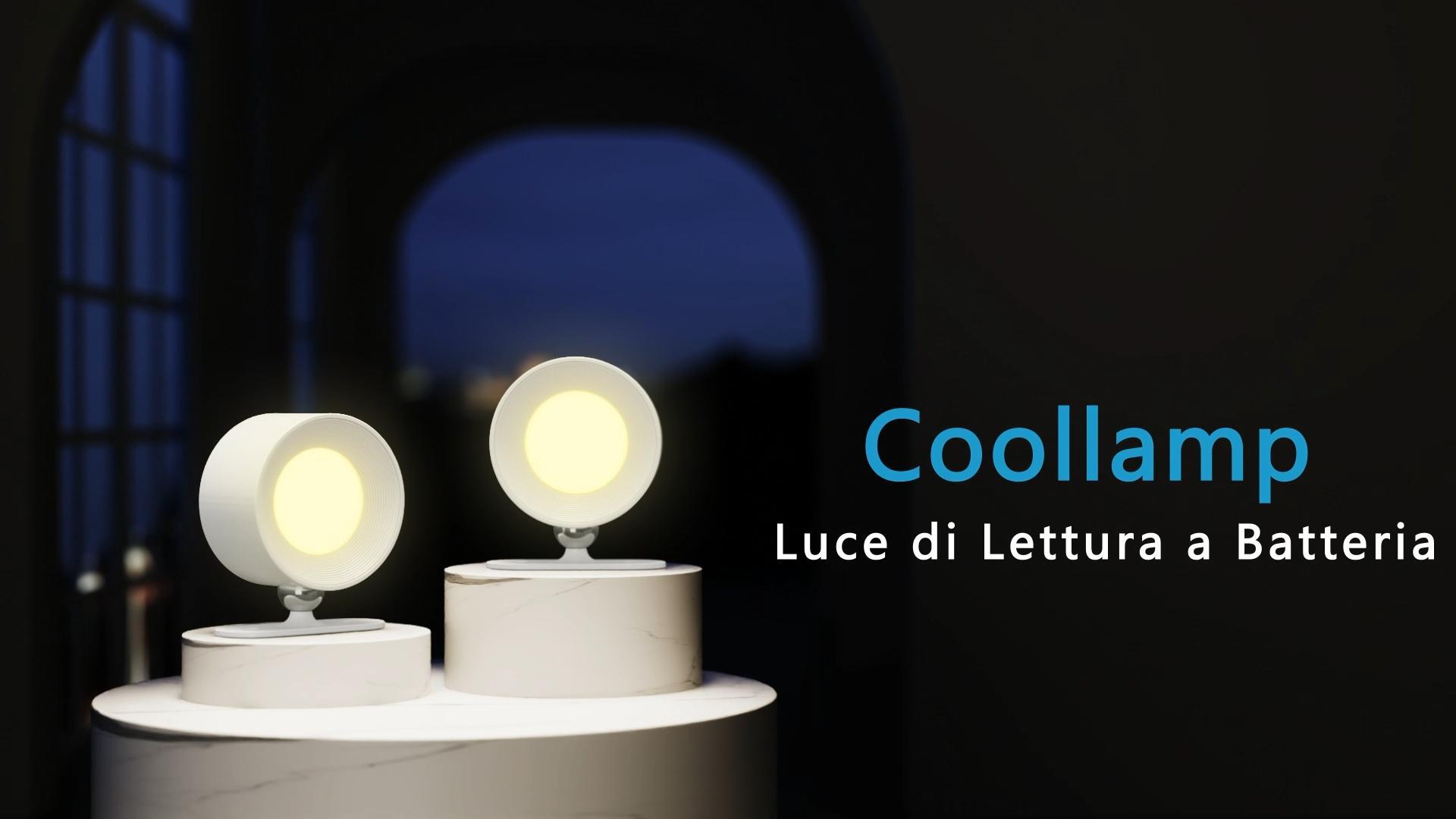 Milfra Luci Da Parete A Batteria 2 Pezzi, Lampada Con 7 Colori E 4 Luminosità, Rotazione Magnetica 360°, Controllo Tattile Per Lettura E Interni - 2