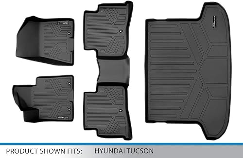 Miniatura 6 de SMARTLINER Alfombrillas de piso y forro de carga de ajuste personalizado detrás de la segunda fila compatibles con Hyundai Tucson 2019-2021