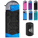 oaskys Camping Sleeping Bag - 3 Season Warm & Cool Weather - Summer Spring Fall Lightweight Waterproof for Adults Kids - Camping Gear Equipment, Traveling, and Outdoors
