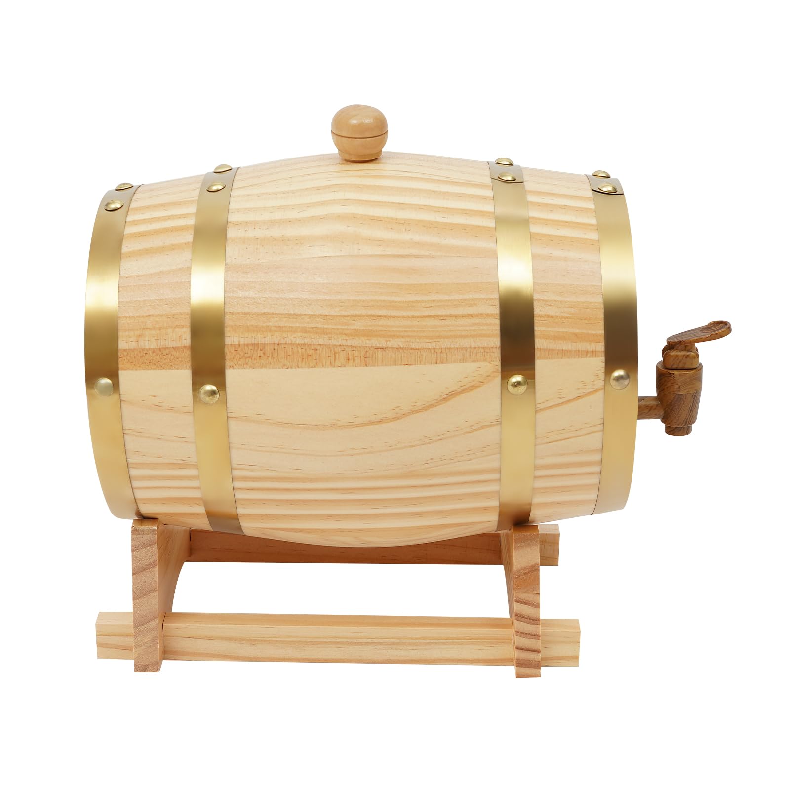 Barril de madera para vino, barril de vino, 3 litros, con grifo para casa, bar, fiesta y banquete.