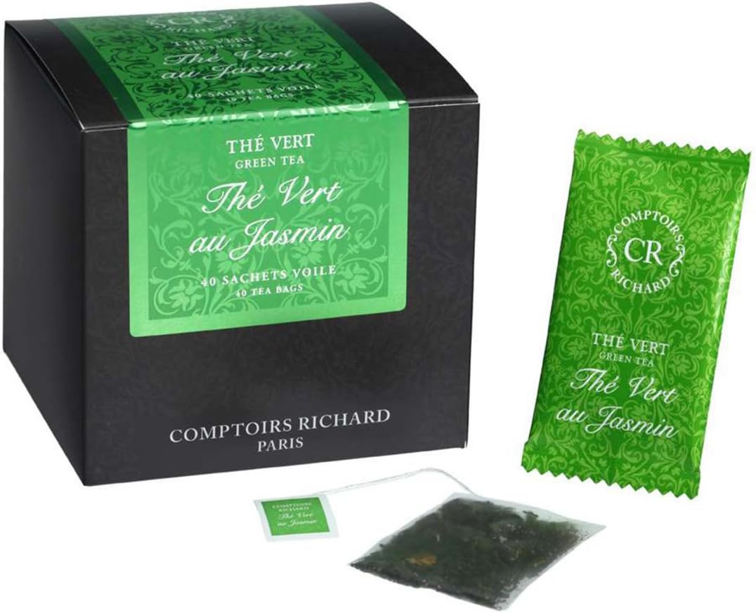 Comptoirs Richard Jasmine Green Tea (Thé Vert au Jasmin Tea) - 40 Sachets