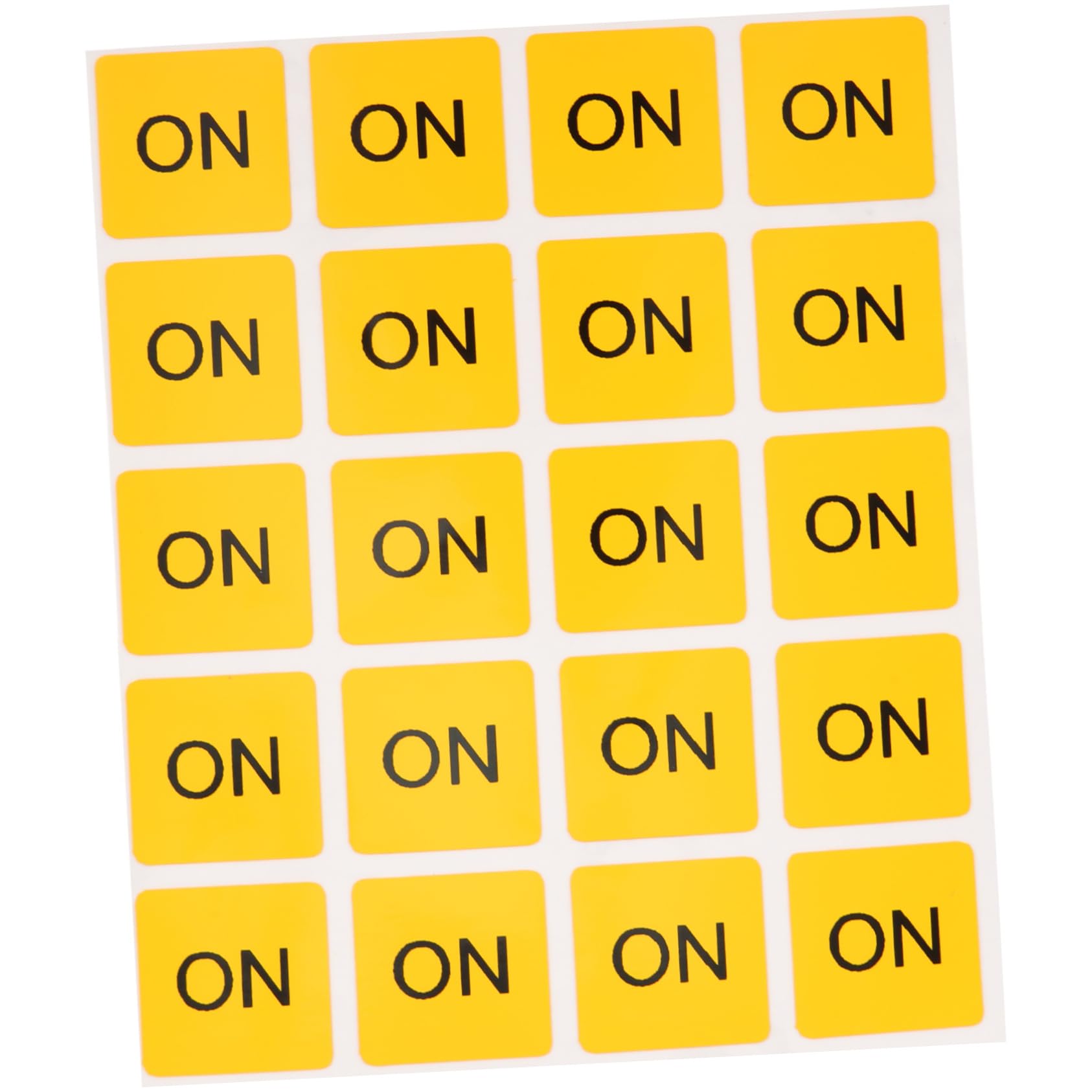 Autocollants de sécurité pour interrupteur en PVC jaune faciles à appliquer x20 - 8