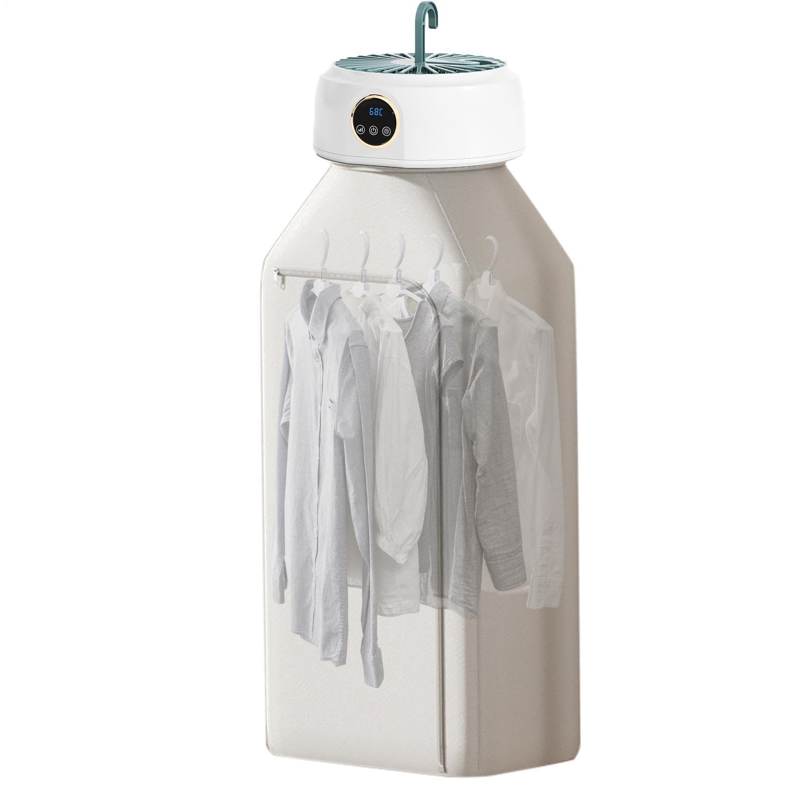 Portable Dryer Machine, 600W Compact Dryer, No Drill, Easy To Use, Portable for Dried Clothes Indoors