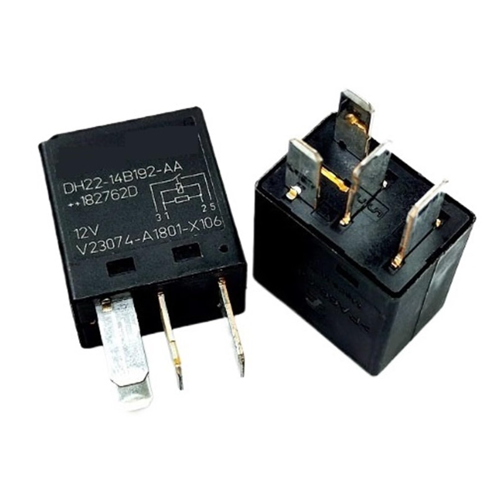 Relé de 12V V23074-A1801-X106 automotriz de 5 piezas para sustitución de componentes eléctricos