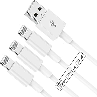 3Pack iPhone Charger Cable 2M - [ Apple MFi Certified ] iPhone Charging lead Long USB to Lightning Cable,6ft Original iPhone Fast Charging Power Wire for Apple iPhone 13/12/11/6s/5S/mini/Pro Max/iPad