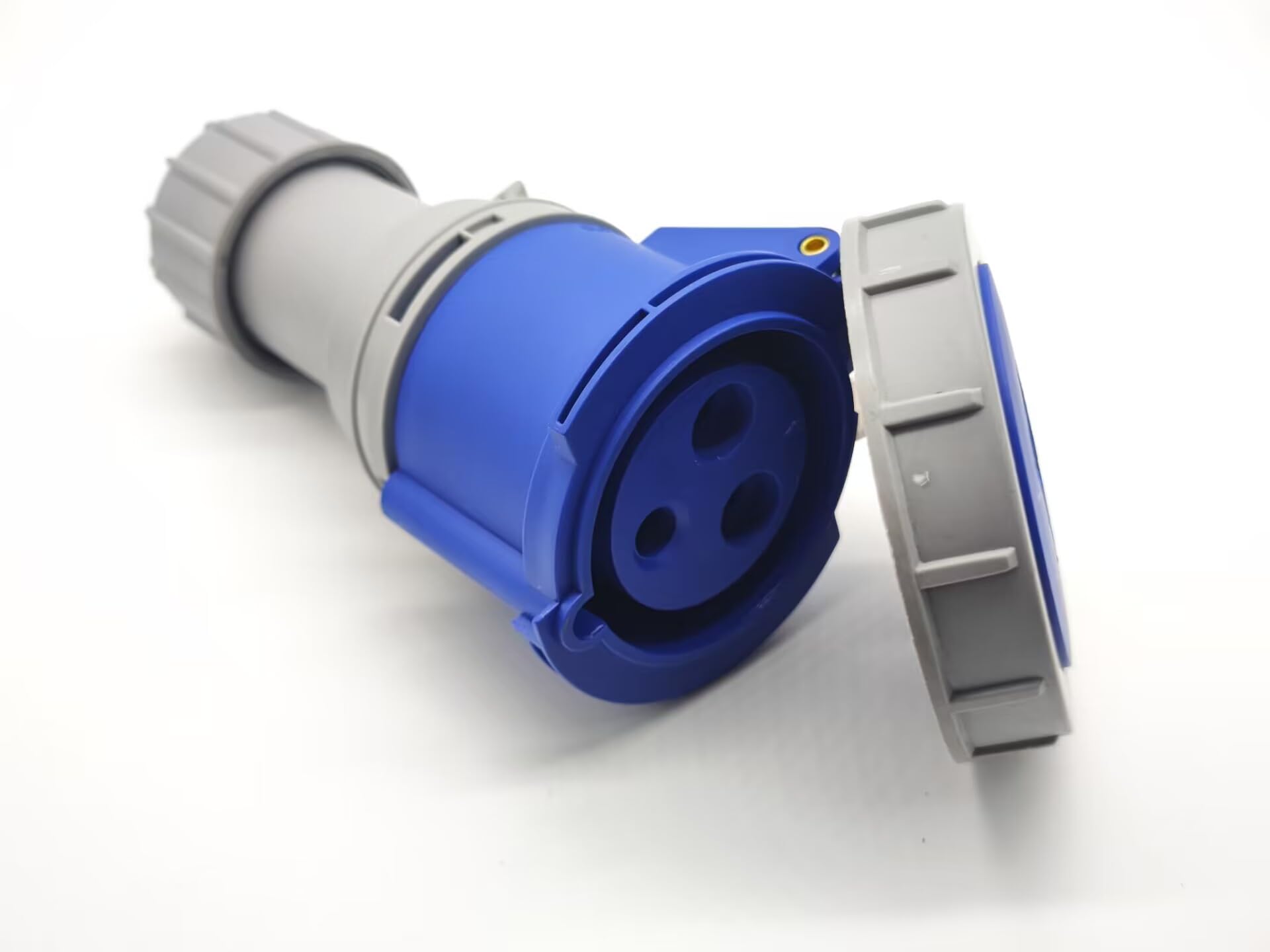 Elecbee 32A 220V-250V 3 Pin 50/60Hz 3P 6h 2P+E Waterproof IP67 CEE/IEC Industrial IEC60309 Female Connector Blue