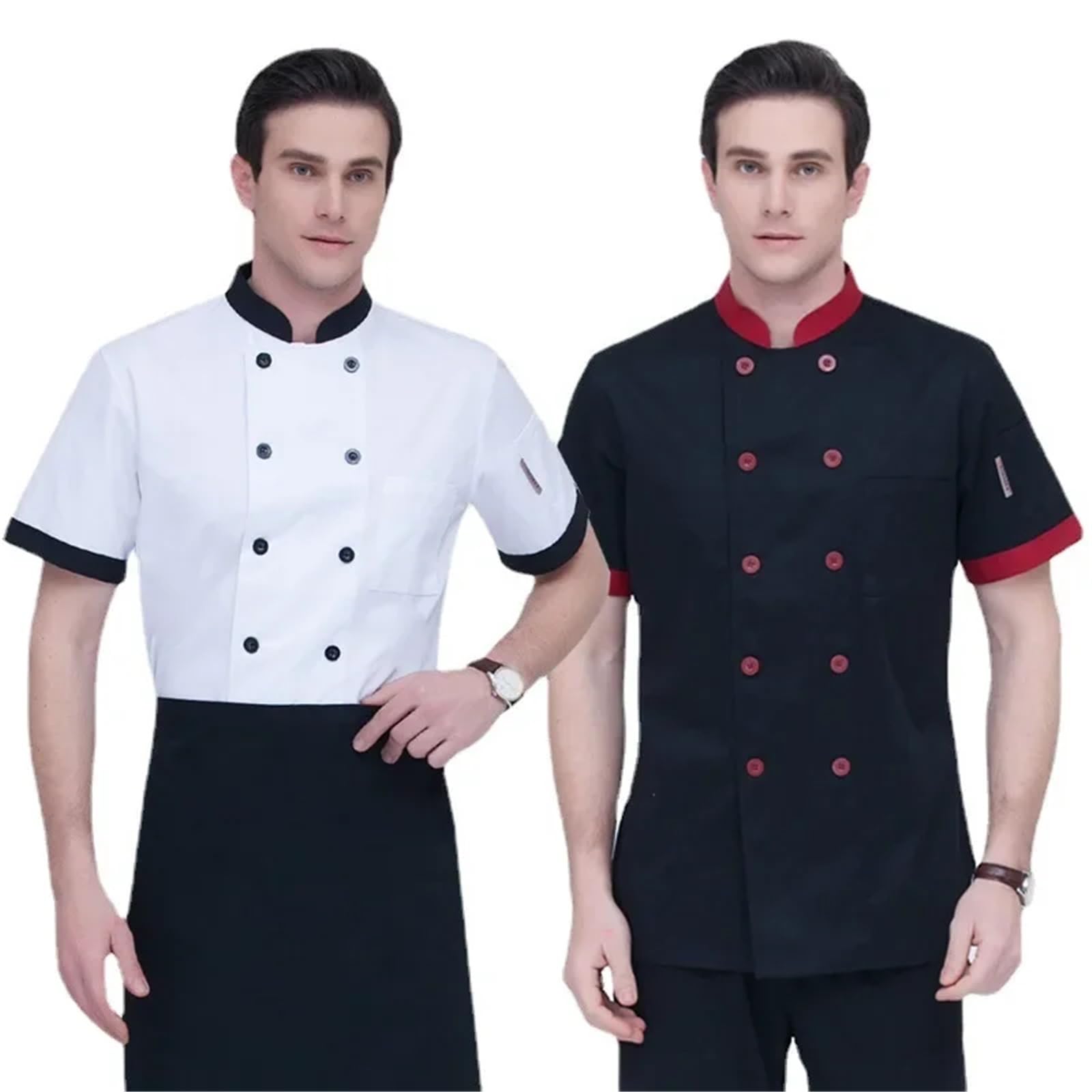 Divisa da cuoco Giacca da cuoco unisex a maniche lunghe uomo e donna, ristorante, hotel, cucina, panettiere, cameriere, uniforme per chef