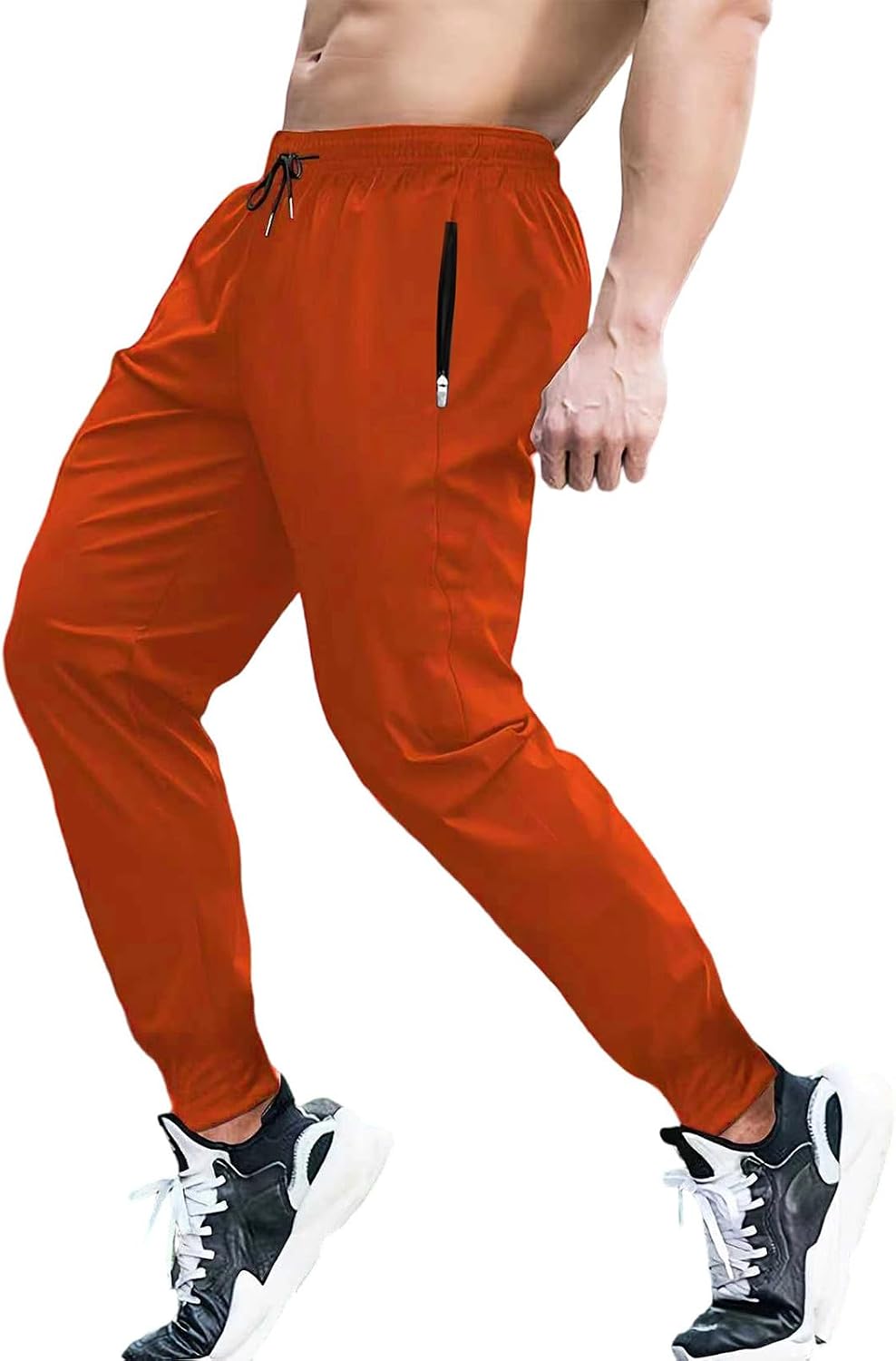 FQZWONG Mens Sweatpants Casual Elastic Waist Drawstring Jogger Pant Baggy Speed Drying Track Trousers Workout Outdoor Jogger