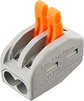 Vista 2 de 50 conectores de palanca, tuercas de combinación de 2 conductores, conectores de cable compactos, terminal de conexión rápida 28-12 AWG adecuado