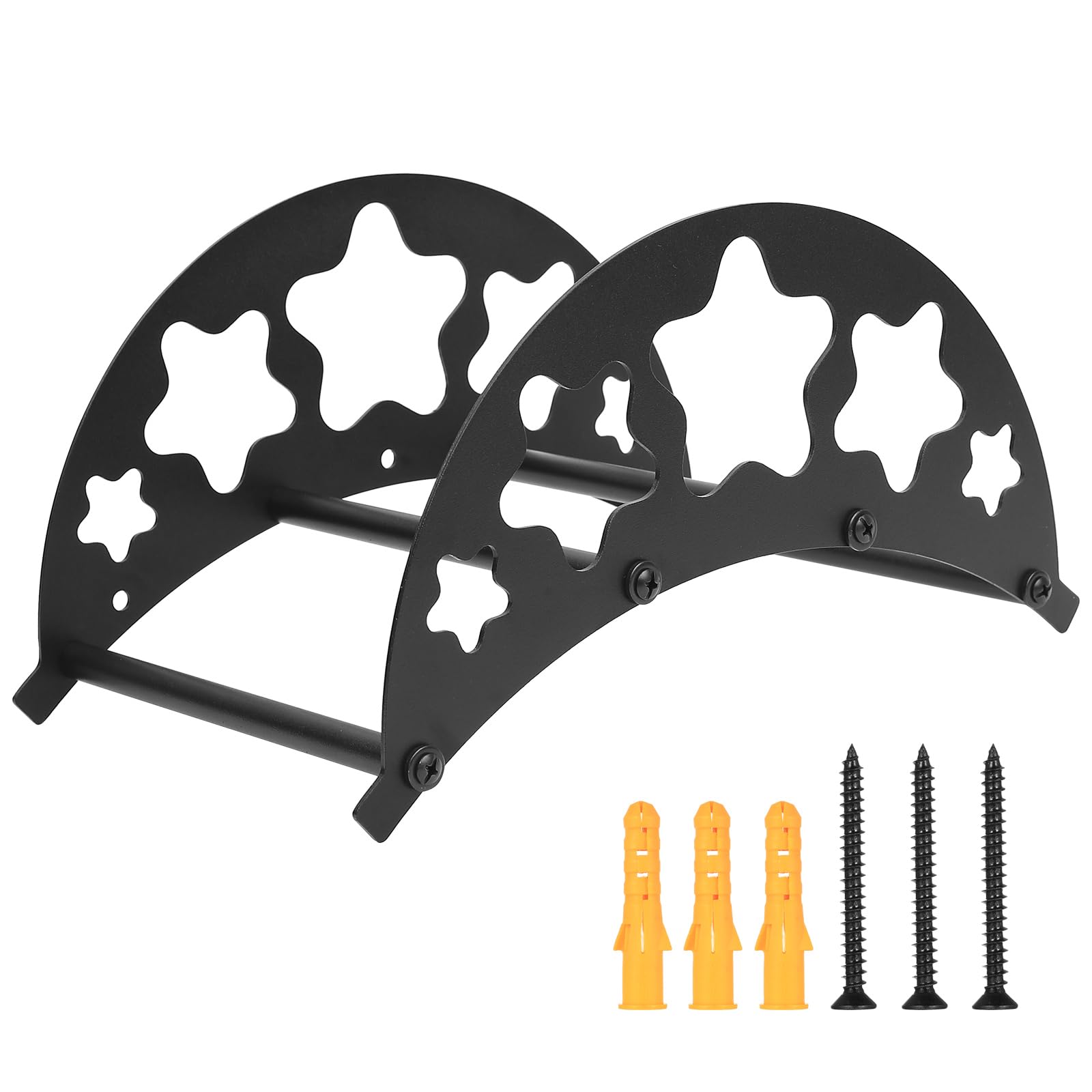BOJIUKEJI Metal Garden Hose Holder - Wall Mounted Hose Pipe Holder Hanger Rack Carts, Metal Pipe Hoses Reel for Yard Garage Garden Hoses Water Extension Cord Holders Storage Organiser