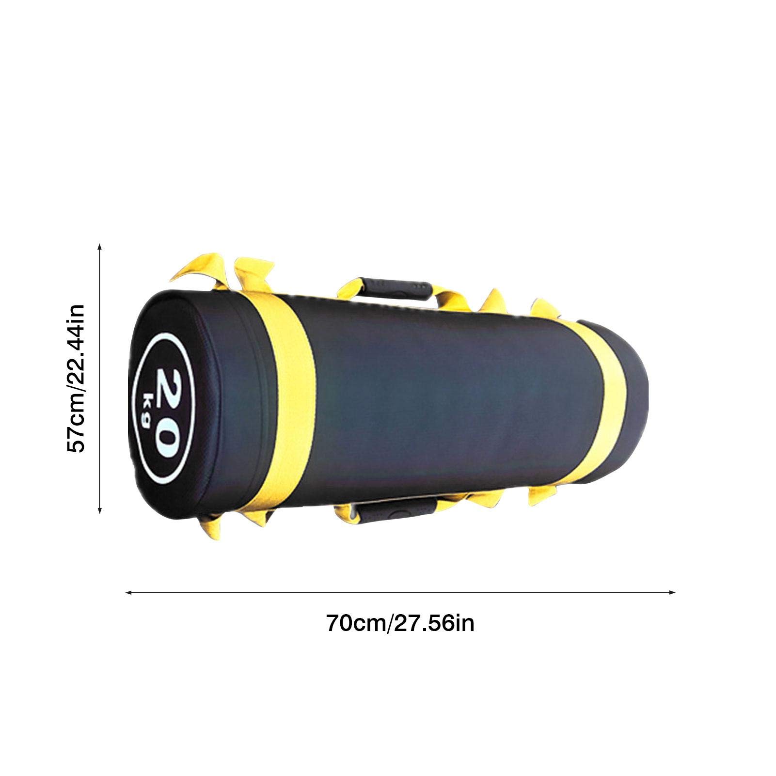 Bag Sand Bag 20KG Sac Sable Réglable Sac Sable Fitness avec Poignées, Sac Sable Musculation pour Haltérophilie Ou L'entraînement Fonctionnel Crossfit, PaSable