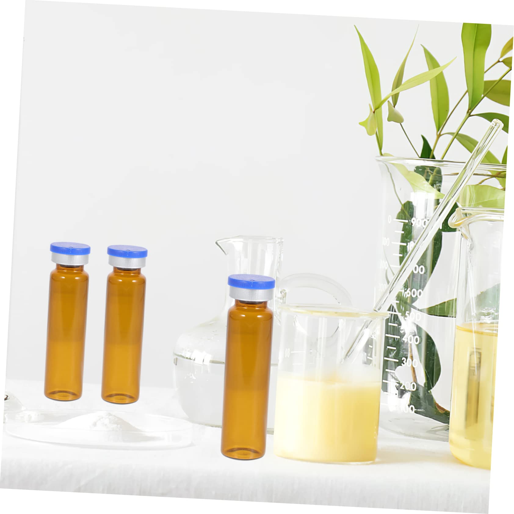 SOLUSTRE 25pcs Mini Chemical Reagent Bottles Tight Fitting Lids for Laboratory Industry