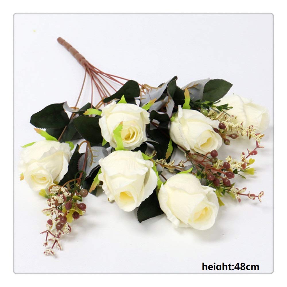 Fiore Artificiale Bouquet di Rose Europeo Fiore Finto Decorazioni di Nozze Tavolo per La Casa Bouquet da Sposa Principessa Rosa Pianta di Simulazione Peonia 48cm