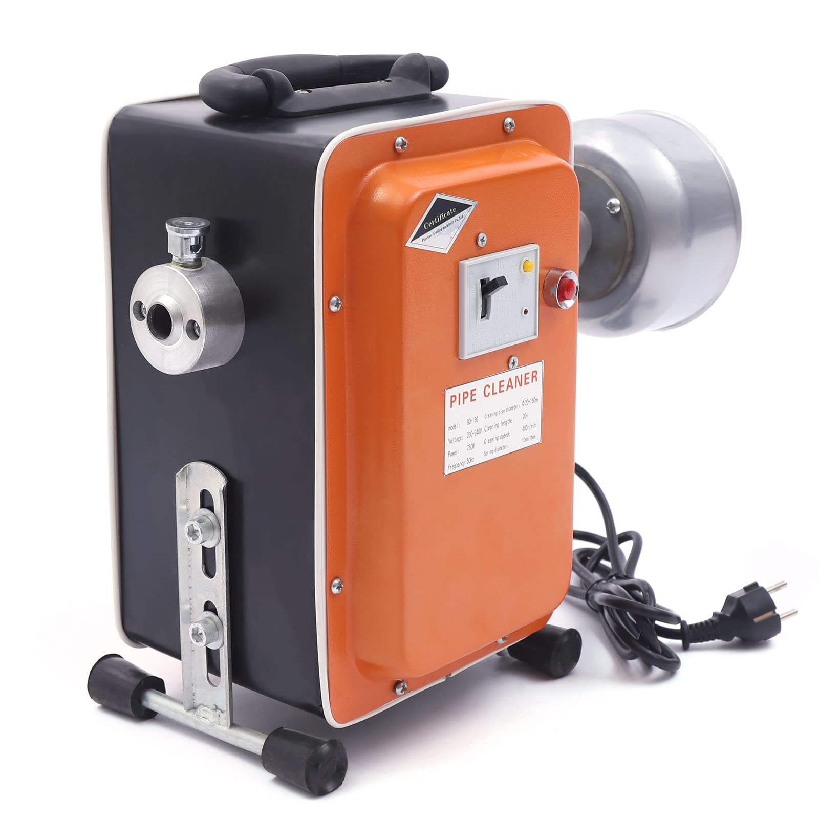 50FTx3/8inch Drain Cleaner Machine, Professional Drain Snake, Moveable Air-Activated Sewer Snake, Electric Drain Auger Cleaner For 1" To 4" Pipes, 4 Cutter & Foot Switch