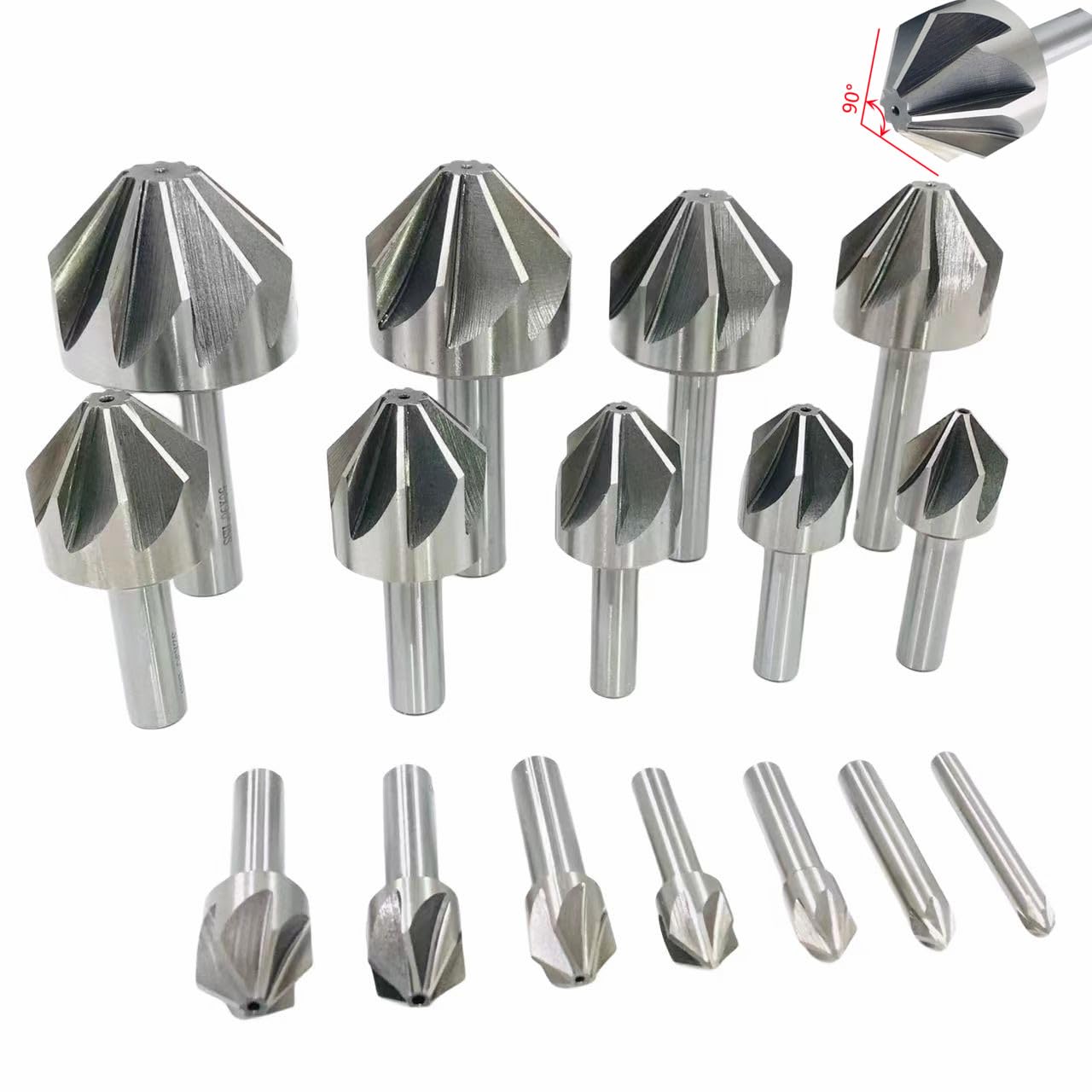 1 szt. Wiertło stożkowe 6-50 mm HSS 6/8 Flet 90 stopni Wiertło stożkowe do fazowania Wiertło do metalu Wiertło do fazowania drewna, stali, aluminium, metalu, plastiku(45mm(90 degrees))