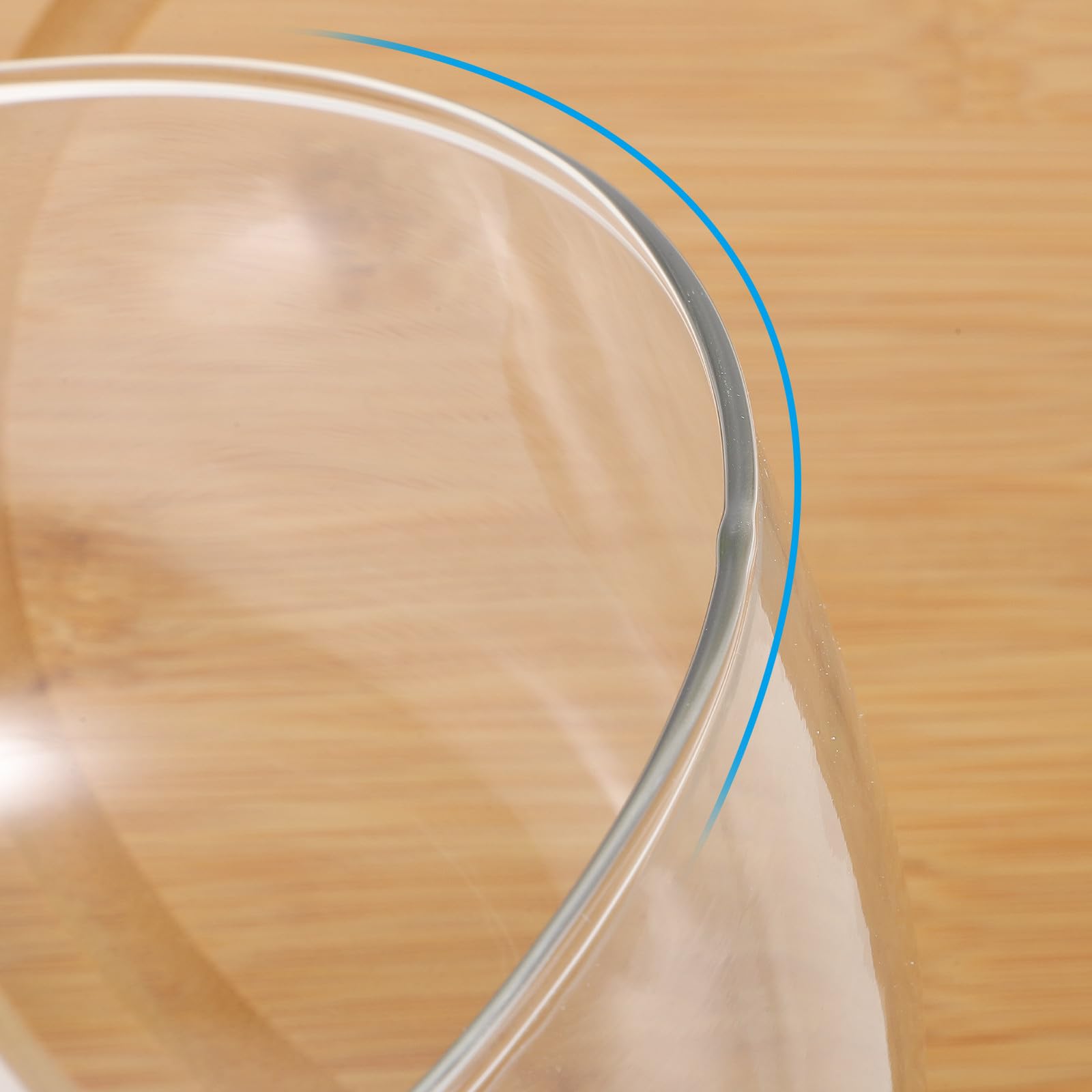 Glasdeckel für Kuchen mit Holzplatte und Serviertablett Transparent Geeignet für Backzubehör und Buffetpräsentation