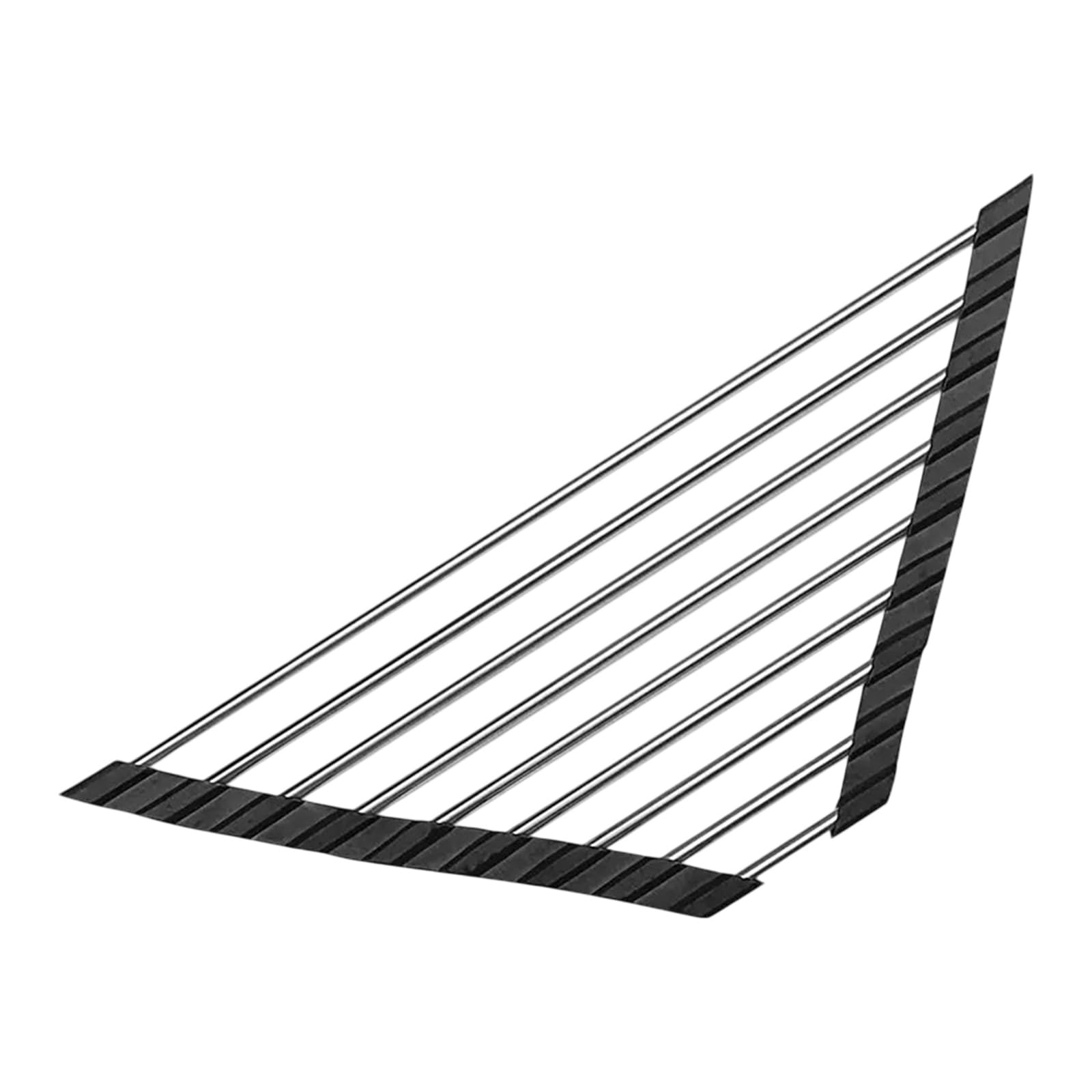 CUNZJIA Nonrust Steel Corner Sink Drainer Rack Triangle Space Saving Design Corner Drainer for Kitchens Organization