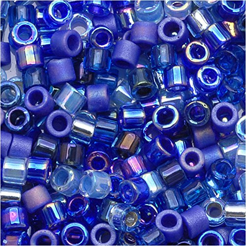 MIYUKI Delica Mix Perline 11/0 Toni Blu 7,2 Grammi
