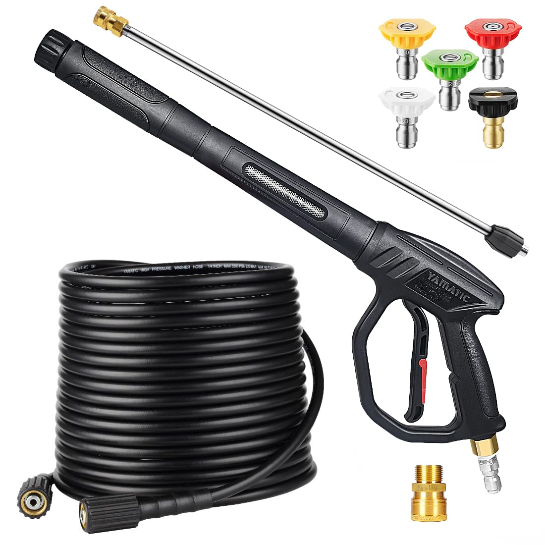 YAMATIC Pressure Washer Gun and 25ft Hose Kit