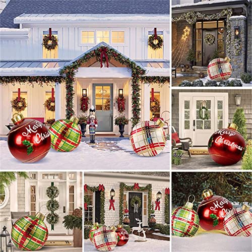 60 cm große Weihnachtskugeln Weihnachtsbaumschmuck Outdoor-Atmosphäre Kugeln Spielzeug Geschenkkugel Ornament für Zuhause-05,Polen,60cm