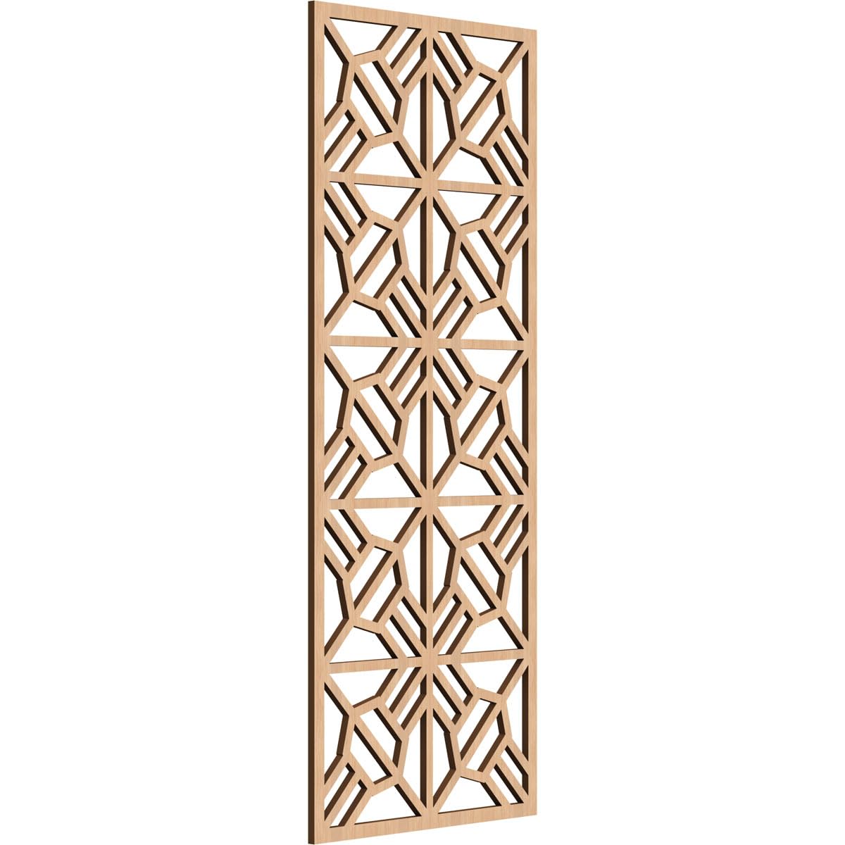 13 3/8"W x 34 3/8"H x 1/4"T Auburn Decorative Fretwork Wood Wall Panels, Hickory