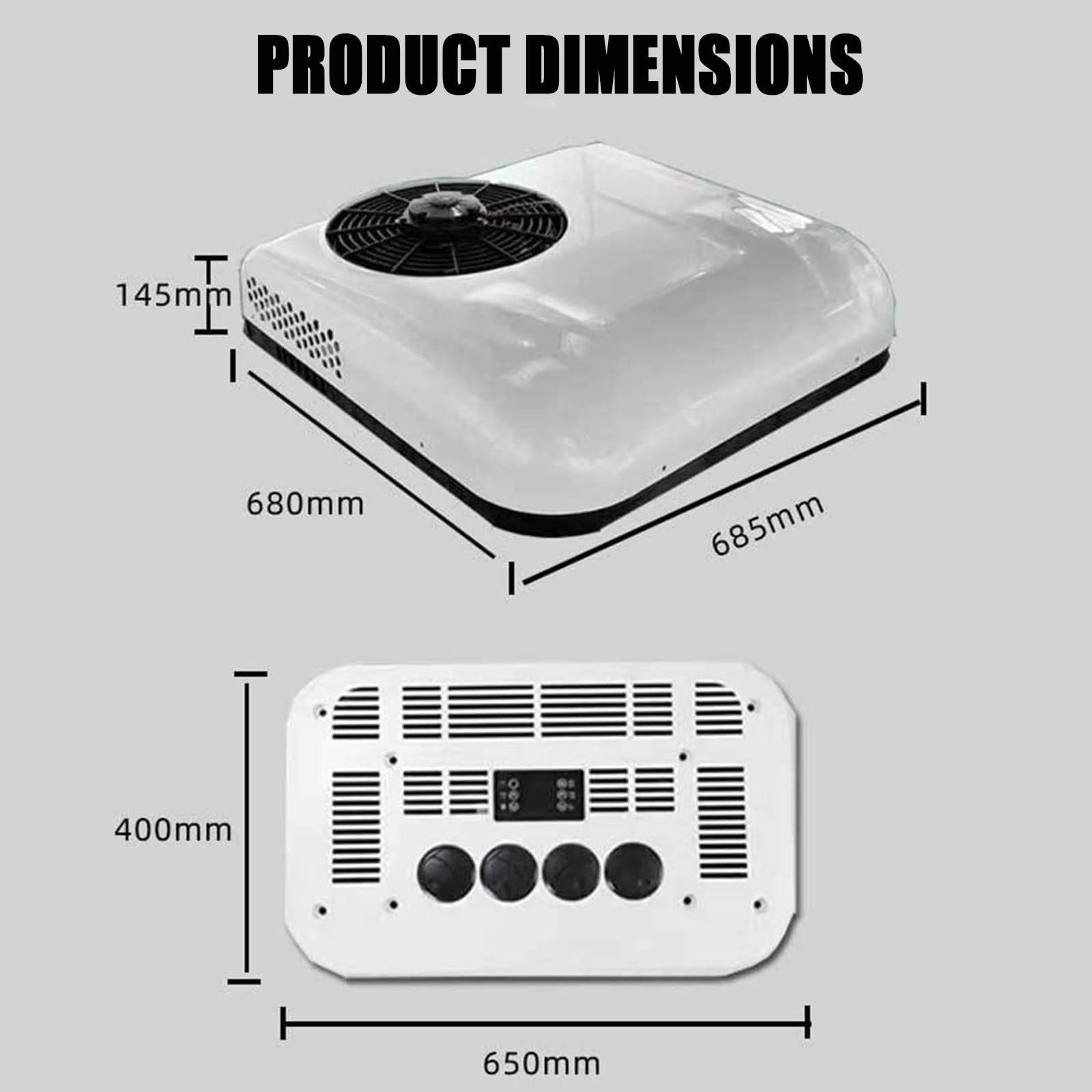 Klimatyzator Dachowy 12 V, System Klimatyzacji Do Furgonetki, Jednostka Klimatyzacji Do CiężAróWki, ChłOdzenie Do Kampera Samochodowego, CiężAróWka,Red-12V