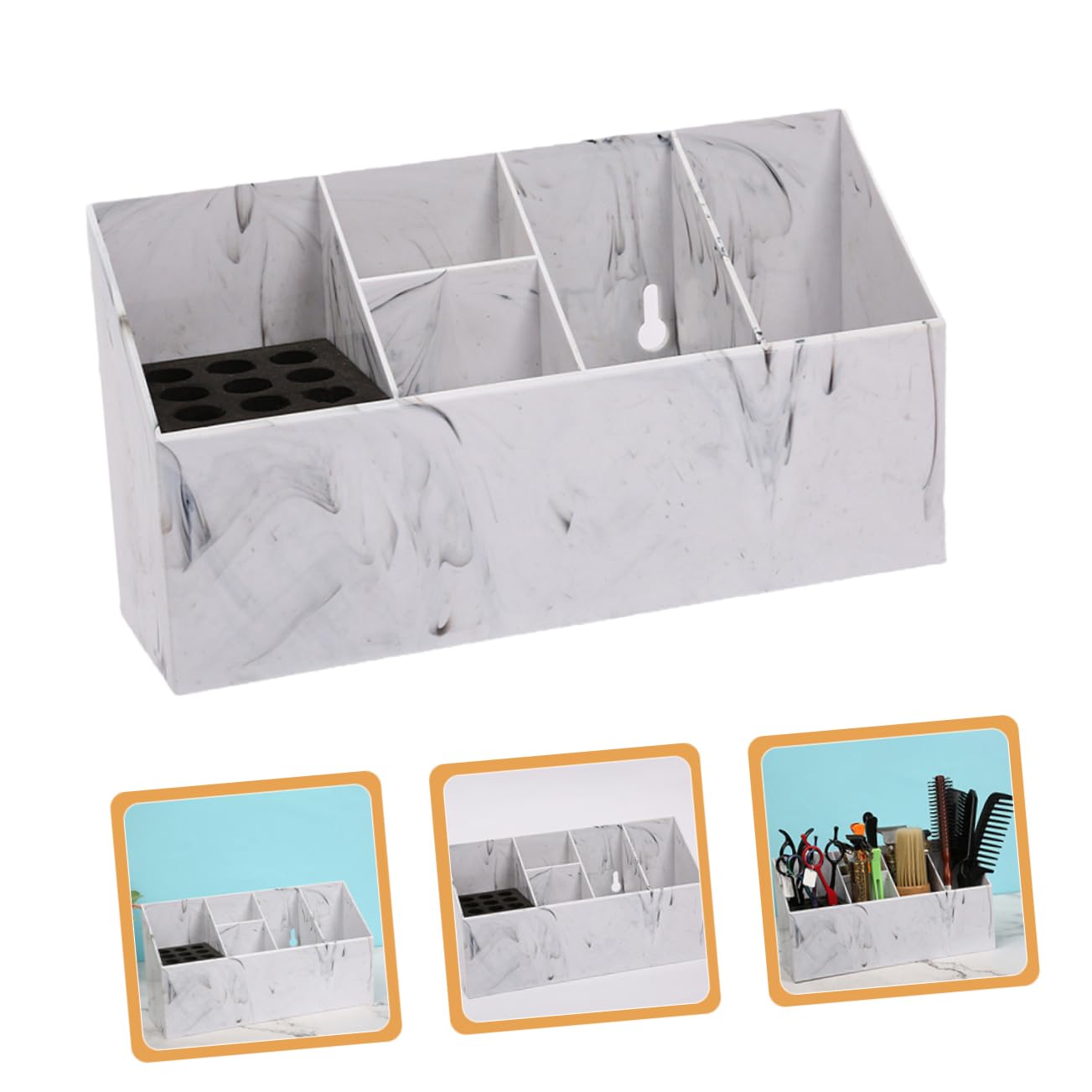2 Pezzi Parrucchieri Organizer per Strumenti Salone Scatola per Pettini Accessorio per Parrucchieri e Barber Shop
