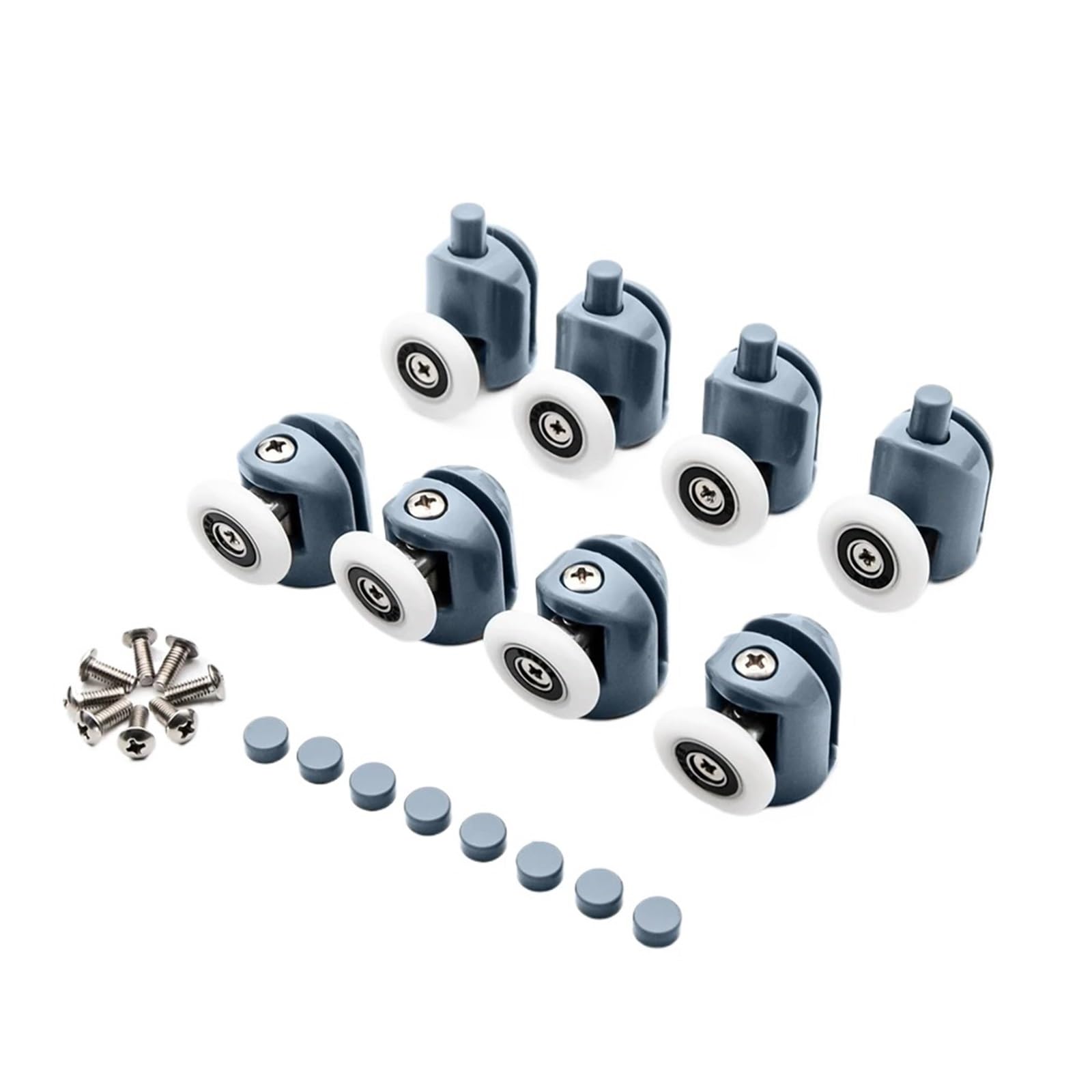 8 Stücke Duschtürrollen 23,0mm/25mm Durchmesser, Home Badezimmer DIY Ersatzteile Für Schiebetüren(23.0mm)