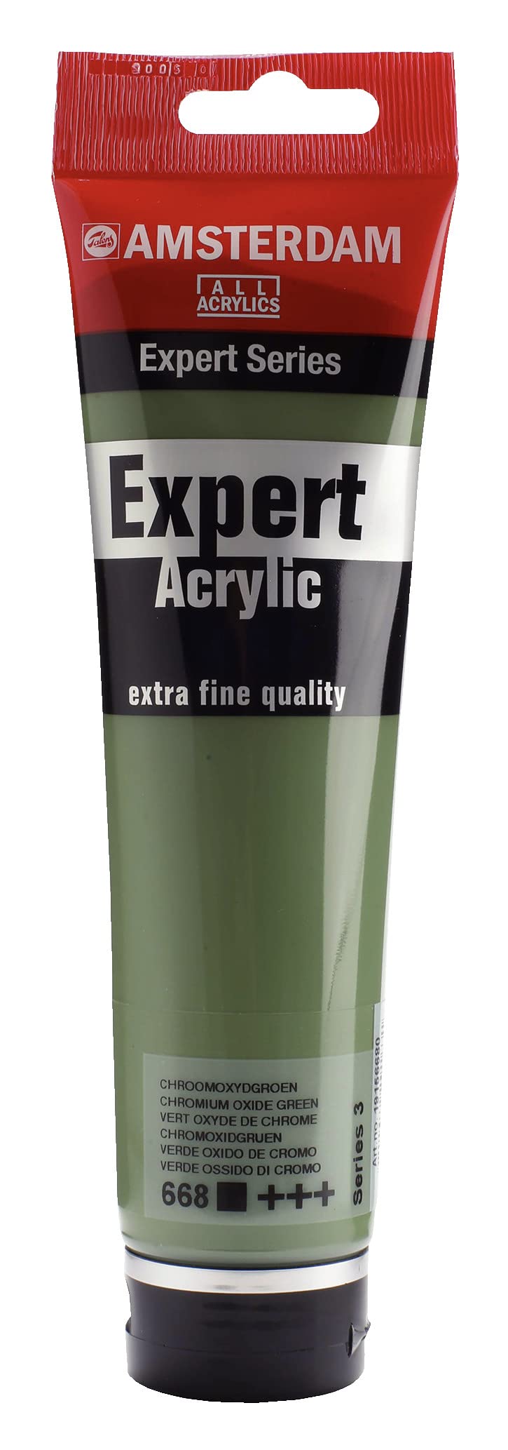 Amsterdam Expert Series Acrylic Paint - 150 ml Tube Chromium Oxide Green 668 - Professional Heavy Body, High-Pigment, Lightfast, Durable Satin Finish, Water-Based for Artists