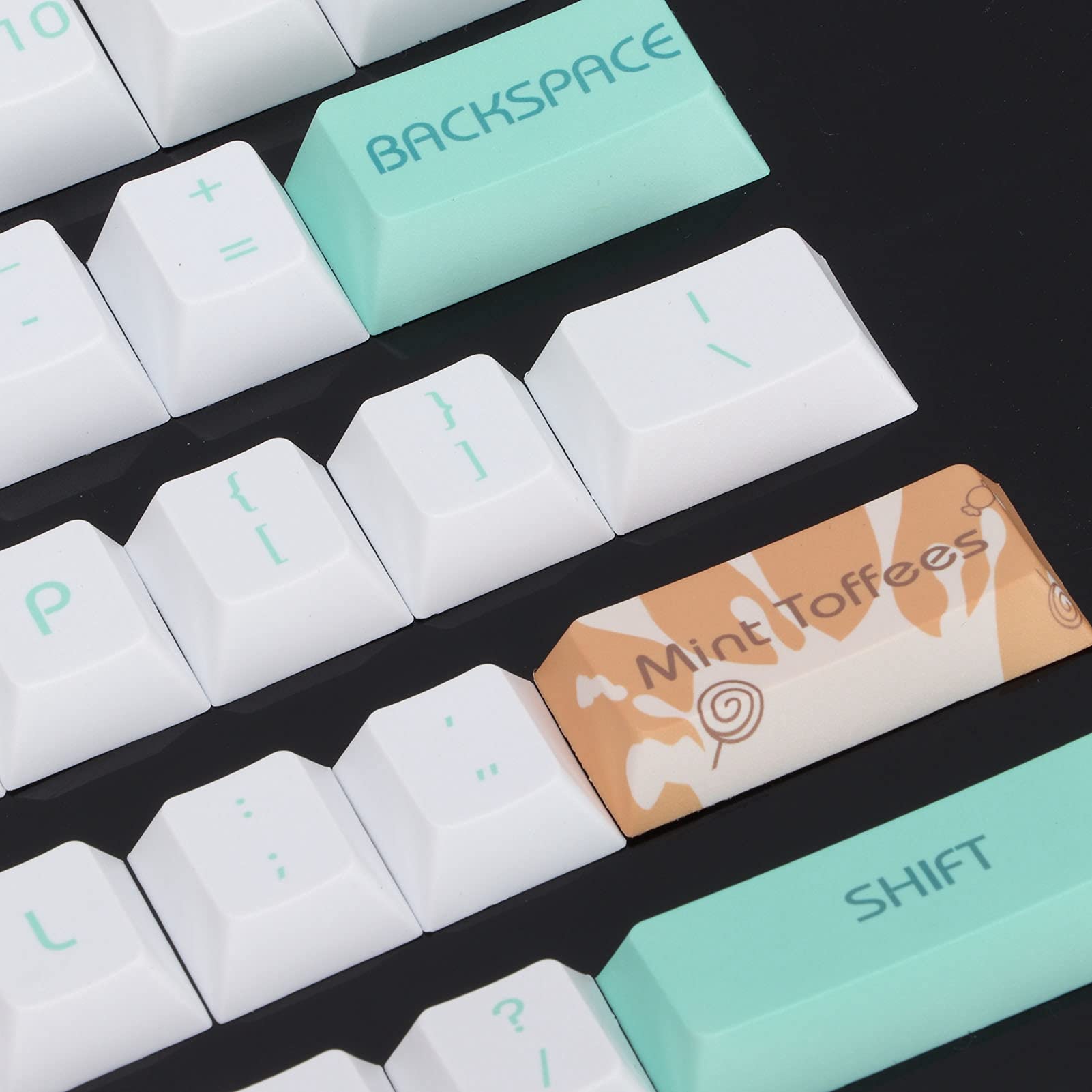 Mint Green Keycaps Set, Resin Artisan Keycap, Mechanical Keyboard