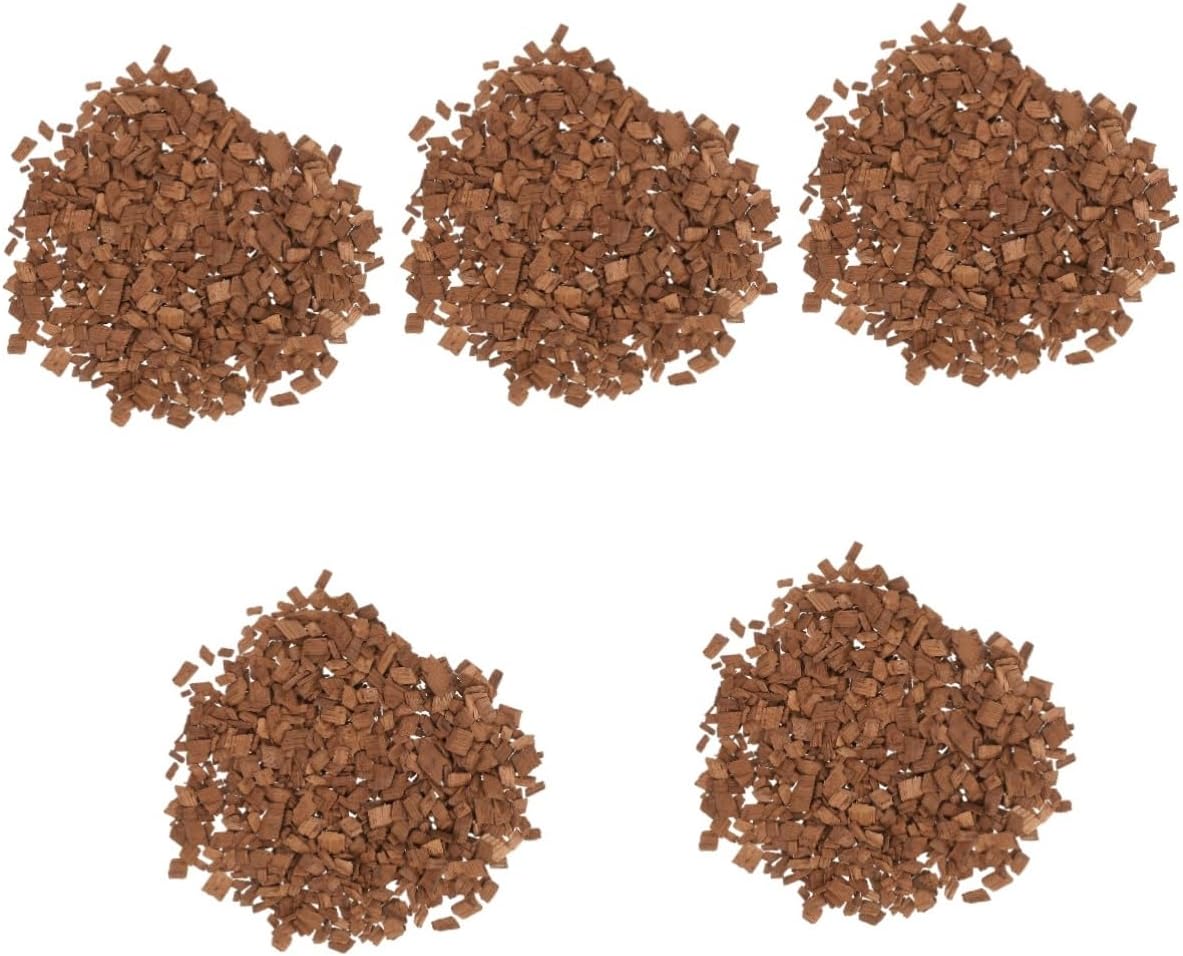 PRETYZOOM 5pcs Oak Chips for Wine Making Light to French Oak for Home Brewing Supplies Flavor and Red Wine for Enthusiasts and