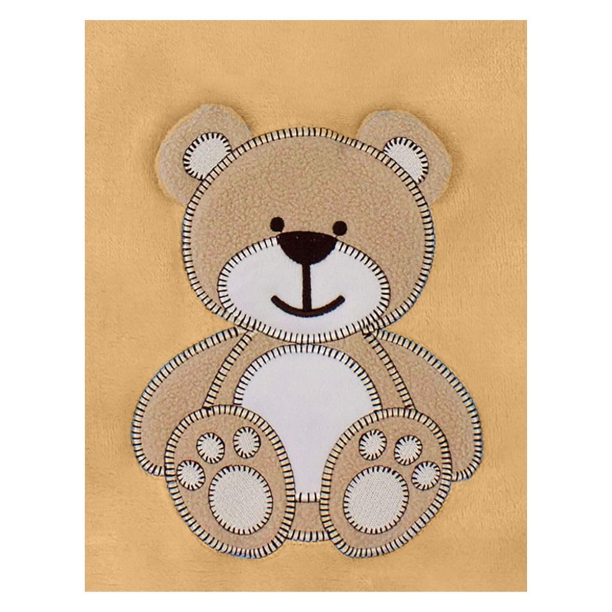 cozy racoon Babydecke | Weiche Kuscheldecke für Baby Jungen und Mädchen I Geschenk zur Geburt oder als Erstausstattung I Karamell Decke mit Bär