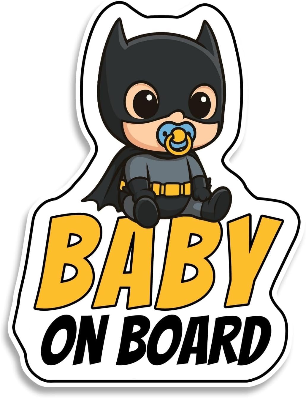 Baby on Board Car Sticker, Superhero Theme, Waterproof Vinyl Decal, White, Rectangular, 4.5x6 Inch-image-27