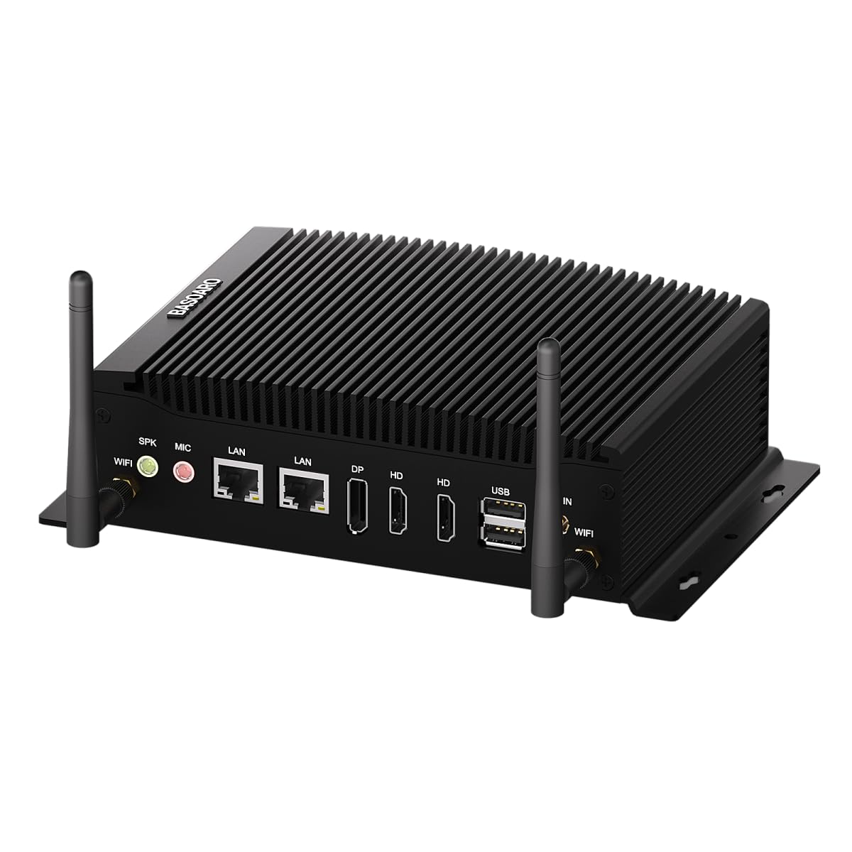BASOARO Fanless PC, Industrial Mini PC Core i7 10810U, 64GB RAM 512GB SSD, Gigabit Ethernet, 2 RS232 COM, 2HD DP Triple Display, 6 USB, Dual Band WiFi, BT, Micro Computer Win 11 Pro-image-47