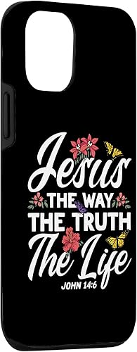 Miniatura 6 de iPhone 11 Pro Christian Bible Verse Juan 146 - Funda de mariposa con diseño de flores