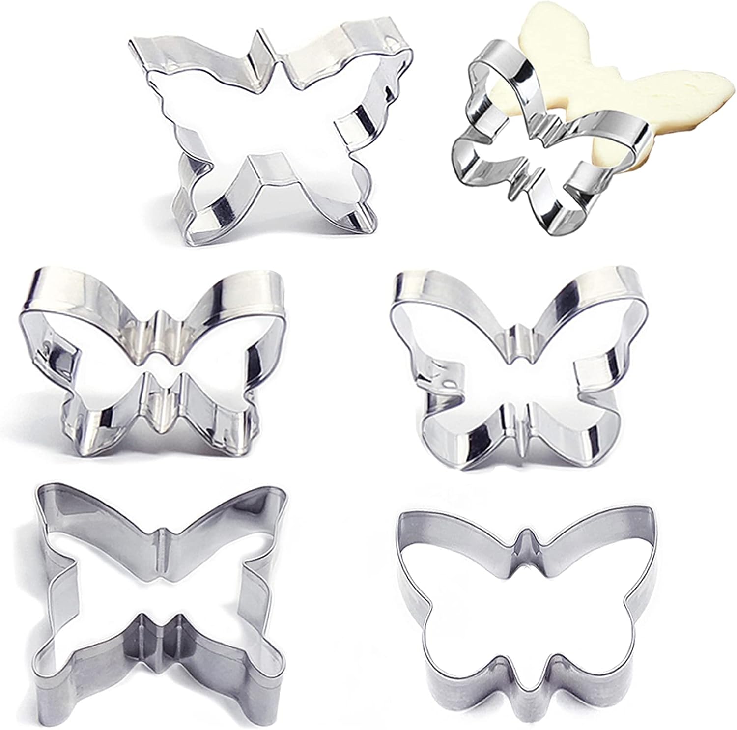 5 Pcs Butterfly Metal Cookie Cutters Mold Set,Mini Cookie Cutters, Sandwich