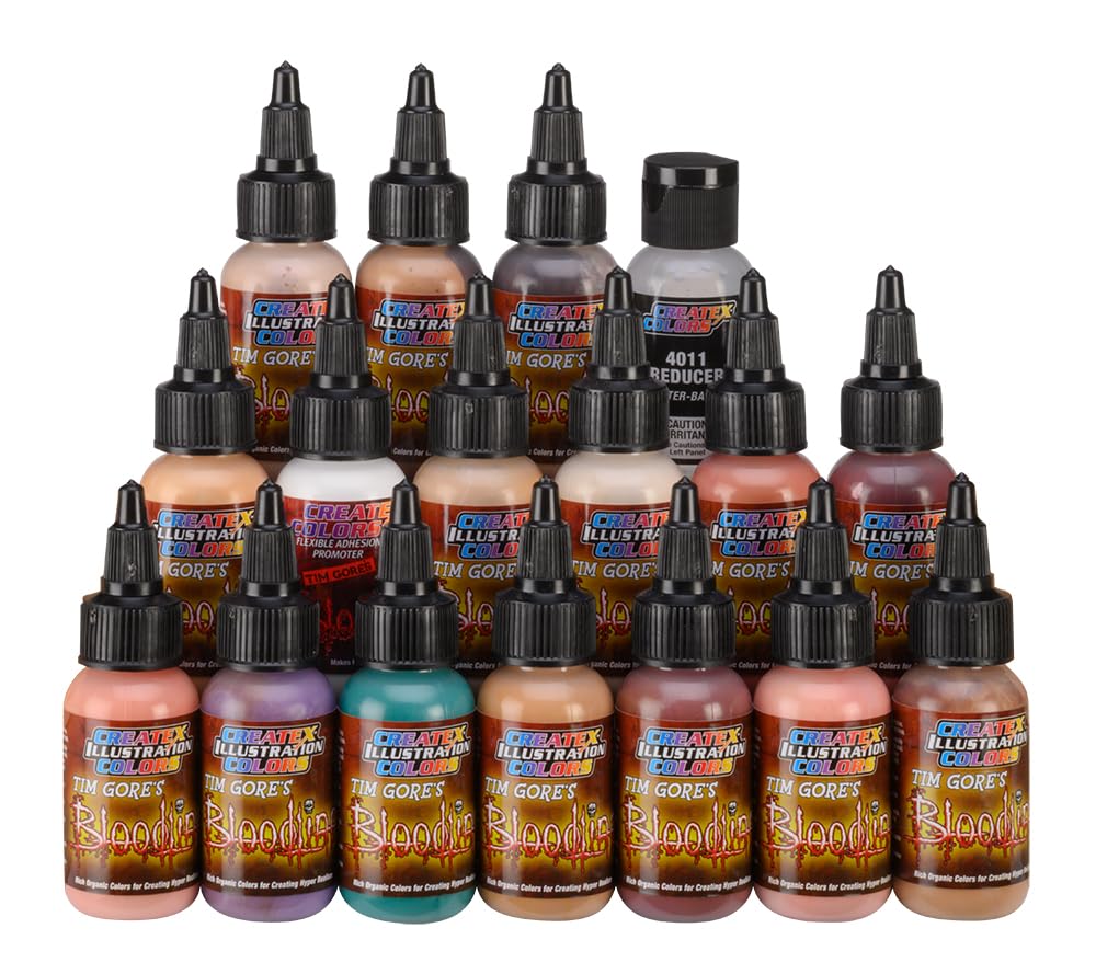 Createx Illustration Colors Bloodline LIFELINE Kit 17 airbrush colors 30 ML